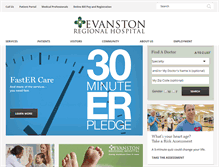 Tablet Screenshot of evanstonregionalhospital.com